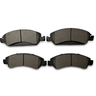 4pcs Pair Front Ceramic Brake Pad Set for 2005-2018 Chevrolet Silverado 1500 - Image 1 of 4