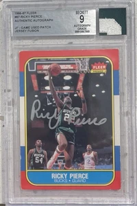 1986-87 Fleer Ricky Pierce Autograph 2 Color Jersey Fusion  Beckett 9 Auto - Picture 1 of 1
