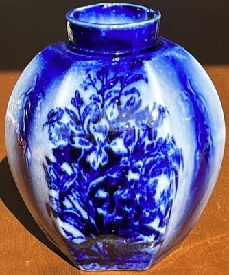 Antique? Hexagonal Vase Blue & White Delft? - Image 1 of 4
