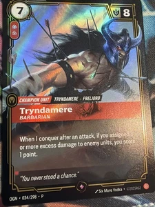 Riftbound League of Legends TCG English Origins Tryndamere Barbarian 034 Promo - Picture 1 of 1