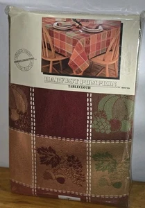 HARVEST PUMPKIN 70" ROUND COTTON TABLE CLOTH FORESTON TRENDS SIERRA COLLECTION - Picture 1 of 8