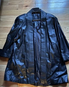 Jaqueline Ferrar Leather Open Front Jacket - Picture 1 of 5
