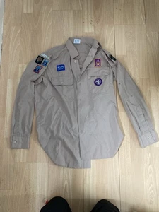London Scout Badges On Shirt - Croydon, GLSW, Queens Jubilee 2002 - Etc - Picture 1 of 6