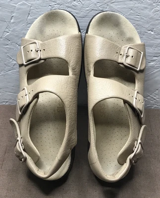 SAS Relaxed Women's Sandals Beige Leather Slingback Size 9N Made in USA - Image 1 of 4