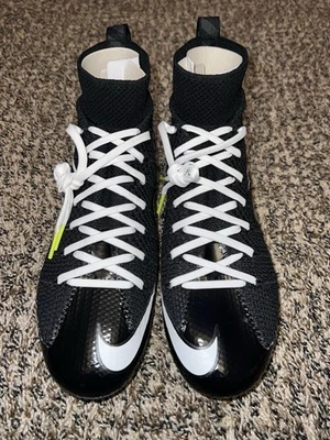 Nike Vapor Edge 360 Untouchable Mens Size 10.5 Black White Football Cleats - Image 1 of 4