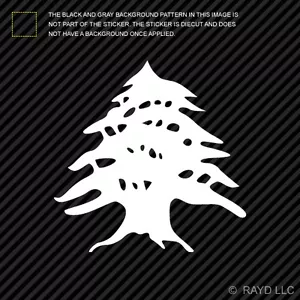 (2x) Cedar Tree Sticker Die Cut Decal Self Adhesive Vinyl Lebanon Lebanese - Picture 1 of 1