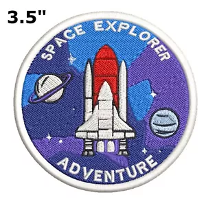 SPACE EXPLORER Patch bestickt Bügelbild Applikation NASA Abzeichen Souvenir - Bild 1 von 12