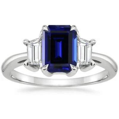 Anello di fidanzamento in argento sterling 925 con diamanti creati in laborat... - Immagine 1 di 3