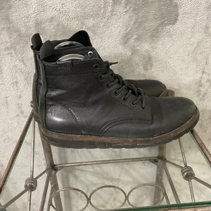 Vans Men's 8.5 High-Top Lace-Up Skater non canvas Boot 500664 Black - Picture 1 of 12