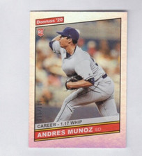 Andres Munoz 2020 DONRUSS RETRO 1986 CAREER STAT LINE ROOKIE PARALLEL /117