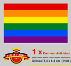 Auto Aufkleber Regenbogen Rainbow Fahne Flagge LGBT gay pride flag queer Sticker