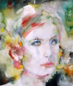 GRETA GARBO retrato acuarela - PÓSTER - ¡varios tamaños! impresión pintura actriz - Imagen 1 de 7