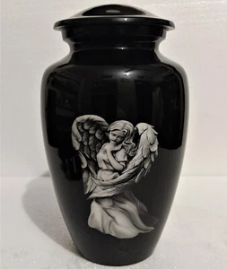 Adult Angel Design Cremation Urns for Human Ashes With Velvet Bag 10 inches Urn - Picture 1 of 5