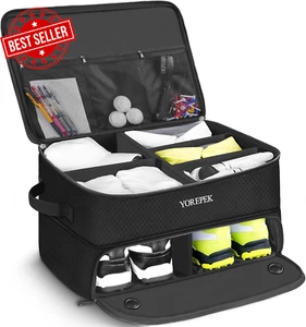 2-Layer Golf Trunk Organizer with Ventilated Compartment for Shoes & Accessories - Picture 1 of 8