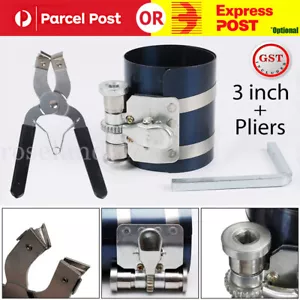 3" Piston Ring Compressor Ratchet Car Auto Engine Installer Pliers Set 53-150mm - Picture 1 of 8