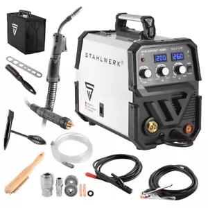 STAHLWERK MIG MAG 200 ST IGBT Schweißgerät synergisch mit MMA Fülldraht geeignet - Photo 1/6