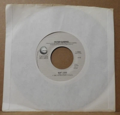 PETER GABRIEL "Soft Dog/Shock The Monkey" 1982 (GEFFEN/729883) 45rpm/7"  EX Foto 1 de 3