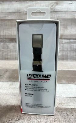 FitBit Alta Leather Adjustable Band with Buckle Clasp Replacement - Black - New