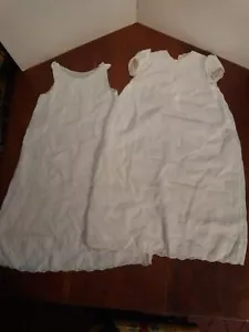 Baby Craft Toddler Vintage 1940s Dress and Slip Cotton Embroidered for Doll - Picture 1 of 11