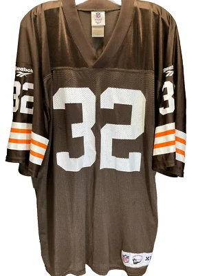 Camiseta de fútbol americano Jim Brown Cleveland Browns Reebok Throwback para hombre talla XL Foto 1 de 4