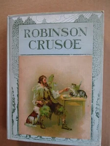 Robinson Crusoe -Rare edition by Graham & Matlack, tipped-in color frontispiece - Picture 1 of 13