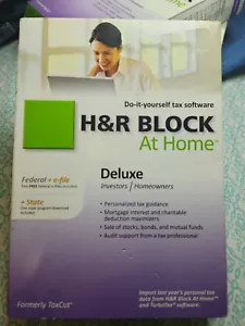 2010 H&R Block At Home Deluxe Federal+e-file+State - Picture 1 of 6