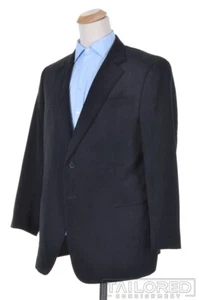 ARMANI COLLEZIONI Solid Black Polyester Nylon Blazer Sport Coat Jacket - 44 R - Picture 1 of 9