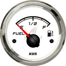 KUS Marine Fuel Level Gauge Boat RV Truck Fuel Indicator 0-190ohms 52mm