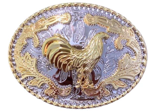 Rooster Chicken Western Rodeo Fashion Unisex Cowboy and Cowgirl Belt Buckles - Picture 1 of 3