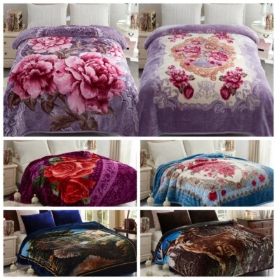 2-Ply Thick Heavy Warm Soft Blanket Queen King Korean Style Mink Winter Throws - Image 1 of 4
