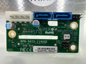 Tarjeta de plano posterior de unidad SAS/SATA Supermicro 2x2,5" P/N: BPN-SAS3-118GQE probada - Imagen 1 de 2