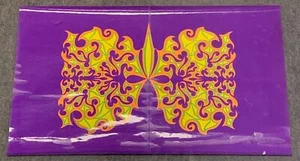 original circa 1970 laminated PSYCHEDELIC PURPLE ART POSTER ~ 13x22 - Picture 1 of 1