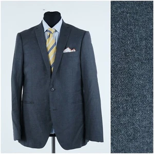 Mens TIGER OF SWEDEN Sport Coat 40R US Size Grey Wool Blazer Jacket - Picture 1 of 12