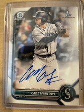 2022 Bowman Chrome Cade Marlowe 1st Autograph Card