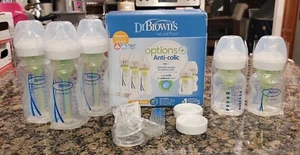 Dr Browns Natural Flow Anti-Colic Options+ Baby Bottle Newborn Set Wide Neck  - Picture 1 of 5