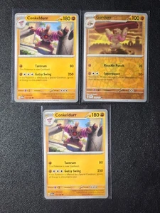 Gurdurr 104/167 reverse holo & 2x Conkeldurr 105/167 Twilight Masquerade NM - Picture 1 of 1