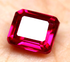 3.95 Ct Certified Natural Burmese Red Ruby Square Shape Heated Loose Gemstone