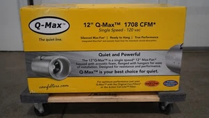 Can Fan Q Max Fan 12" w/ Muffler Silencer - inline blower exhaust muffler q-max - Picture 1 of 4