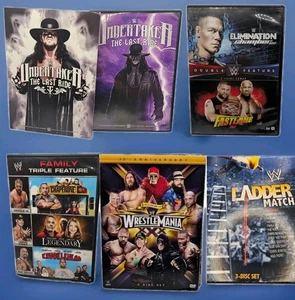 Lot 7 WWE Wrestling DVDs Stone Cold Undertaker WrestleMania SummerSlam - Picture 1 of 7