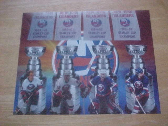 New York  Islanders  4 IN A ROW Stanley Cup Champs 8X10 Photo  FREE SHIP 3/more - Image 1 of 1