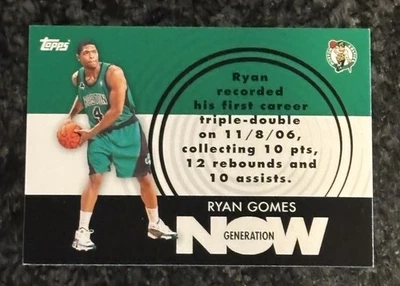 Ryan Gomes Basketball Card 2007-08 Topps #GN21 Generation Now - Image 1 of 2