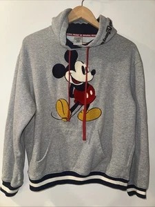 Disney World Sudadera con Capucha Parche Chenilla Mickey Mouse Gris Sudadera Pequeña - Imagen 1 de 9