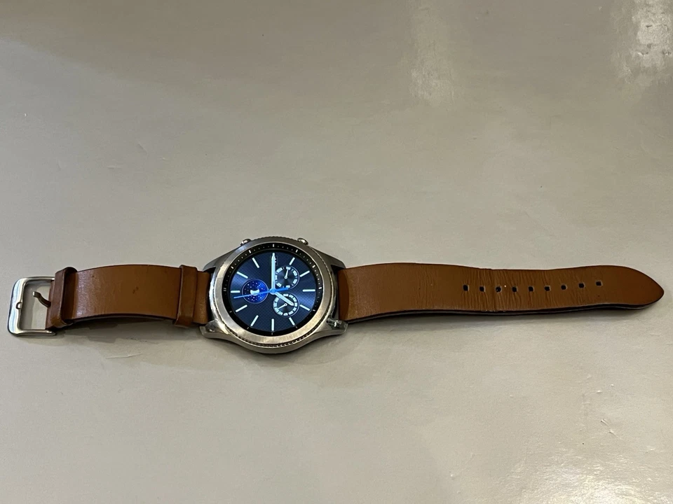 Samsung Gear S3 SM-R770 316L Steel Case with Brown Leather Band Smart Watch - Image 1 of 4