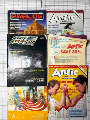 Revistas Atari de colección analógicas antiguas ST-Log Energy Czar 400/800 manual lote de 6 Foto 1 de 3
