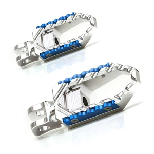 TRC Rider Front Silver Wide Touring Foot Pegs For BMW S1000 XR 2015-2018 - Picture 1 of 10