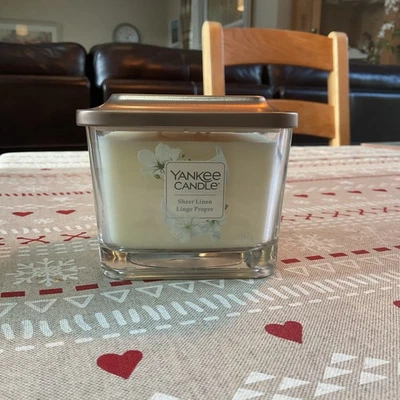Yankee Candle Sheer Linen Medium Elavation  3 wick 347g Candle  - Image 1 of 4