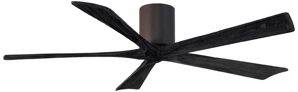 60" Matthews Irene-5H Bronze and Black Hugger Ceiling Fan with Remote - Image 1 of 1