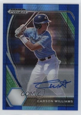 2021 Panini Prizm Draft Picks Blue & Carolina Hyper Carson Williams #PDP28 Auto - Image 1 of 2