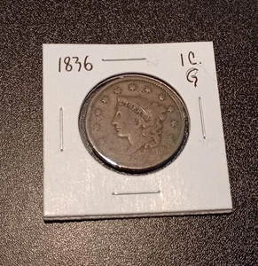 USA 1 Cent~Coronet Head Large Cent 1836~* G - Picture 1 of 6