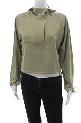 Athleta Womens Pullover Hoodie Green High Neck Drawstring Long Sleeve Size 2XS - Image 1 of 4